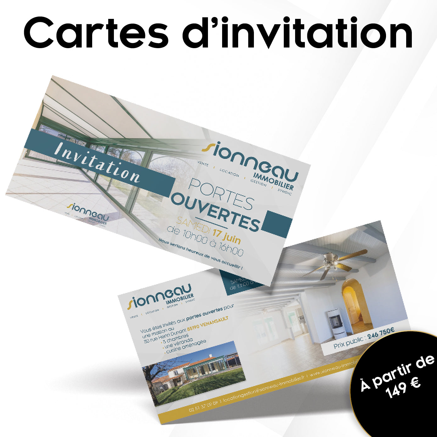 Cartes d'invitation/correspondance