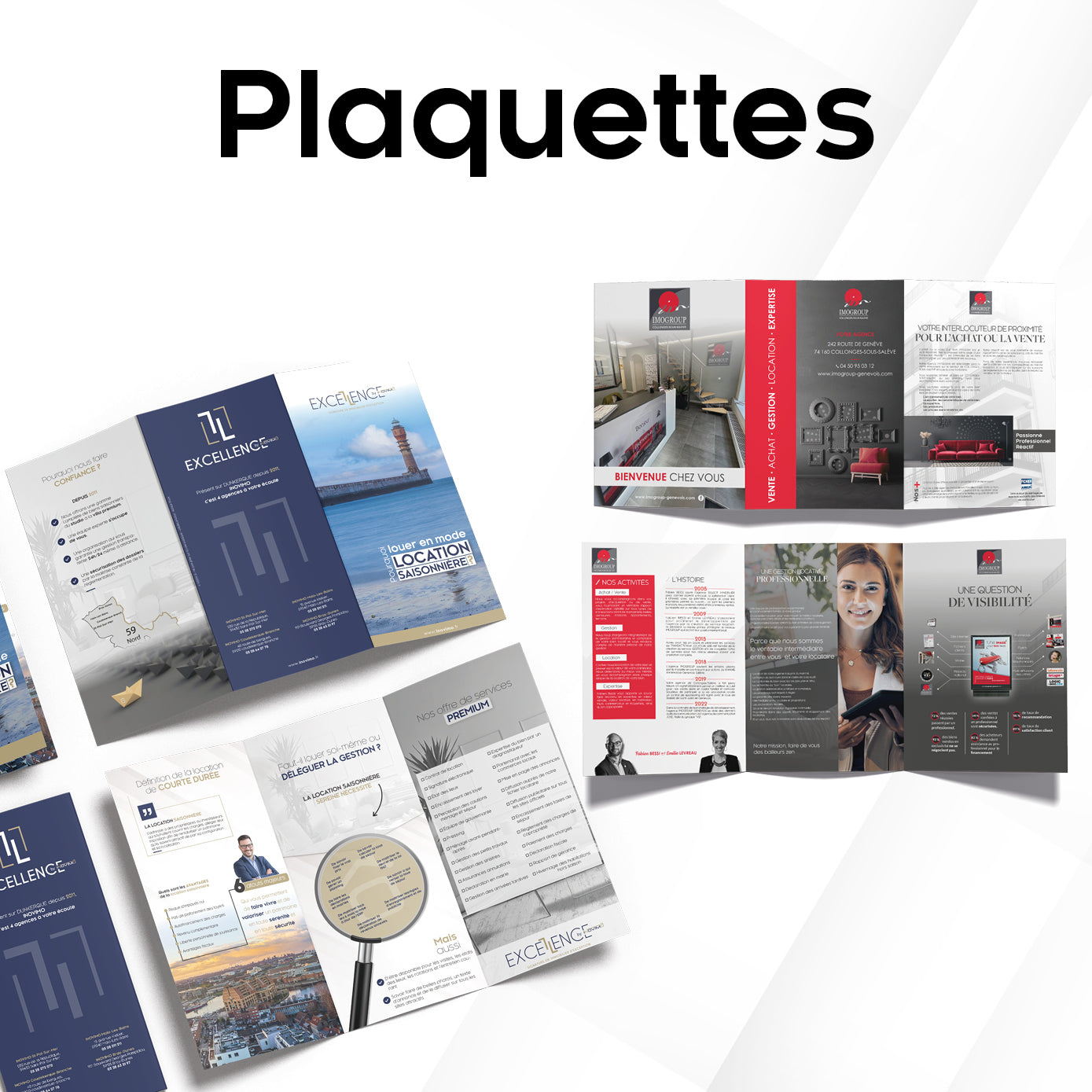 Plaquettes commerciales (dépliants)